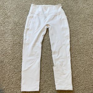 Never worn lululemon white pace rival high rise
